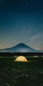 Mountains,Night,Glow,Tent,Dark,Campsite,Camping