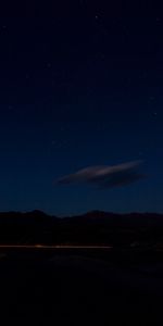 Mountains,Night,Starry Sky,Cloud,Dark