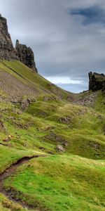 Mountains,Path,Trail,Bad Weather,Nature,Grey