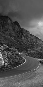 Mountains,Road,Bw,Serpentine,Nature,Chb