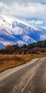 Mountains,Road,Glenorchy,Nature,New Zealand,Fields