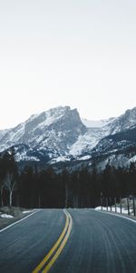 Mountains,Road,Markup,Nature