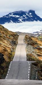 Mountains,Road,Snow,Norway,Nature