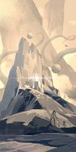 Mountains,Rocks,Circles,Art,Fantasy