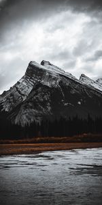 Mountains,Rocks,Vertex,Top,Lake,Nature