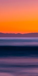 Mountains,Sea,Twilight,Blur,Smooth,Dusk,Nature,Landscape