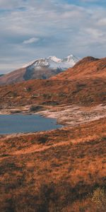 Montañas,Lago,Orilla,Banco,Cuesta,Pendiente,Paisaje,Naturaleza