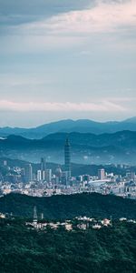 Mountains,Skyscraper,Hills,Cities,City,Tower