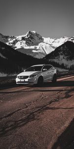 Mountains,Snow,Cars,Road,Machine,Car