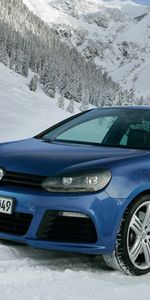 Mountains,Snow,Cars,Volkswagen