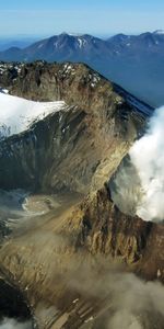 Naturaleza,Montañas,Fumar,Nieve,Volcán,Kamchatka,Rusia