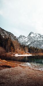 Montagnes,Nature,Neige,Lac,Paysage