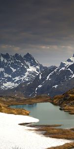 Paisaje,Montañas,Nieve,Lagos