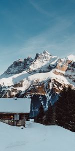 Mountains,Snow,Morzine,Nature,Lodge,France,Resort,Small House