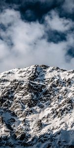 Mountains,Snow,Rocks,Vertex,Nature,Tops