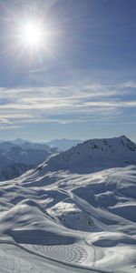 Mountains,Snow,Track,Ski,Landscape,Nature,Sun,Tracks