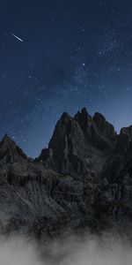 Mountains,Starry Sky,Nature,Night