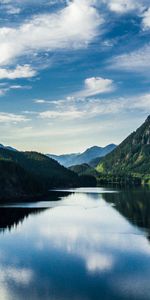 Réflexion,Montagnes,Nature,Lac,Été