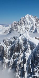 Mountains,Top,Snow Covered,Snowbound,Clouds,Snow,Vertex,Peak,Nature