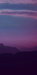 Mountains,Twilight,Dusk,Nature,Dark,Violet,Landscape,Purple