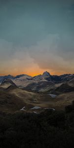 Mountains,Twilight,Relief,Dusk,Hilly,Nature,Landscape