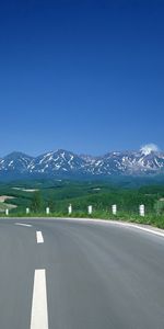 Mountains,Vertex,Road,Asphalt,Nature,Turn,Tops