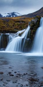 Mountains,Waterfall,Flow,Nature,Water