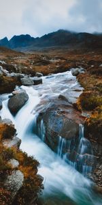 Cascada,Naturaleza,Ríos,Montañas,Stones,Paisaje