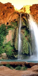 Mountains,Waterfalls,Landscape