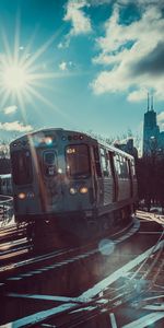 Movement,Traffic,Sunlight,Railway Carriage,Miscellanea,Railway,Train,Miscellaneous,Car