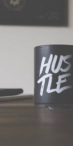 Работа,Hustle,Кружка,Слова,Надпись