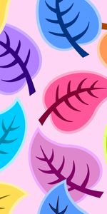 Multicolored,Leaves,Motley,Art,Vector