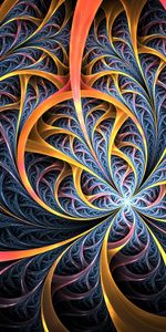 Multicolored,Motley,Abstract,Lines,Confused,Intricate,Fractal