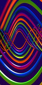 Multicolored,Plexus,Spiral,Motley,3D