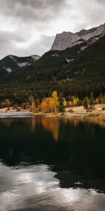 Naturaleza,Otoño,Roca,Lago,Bosque