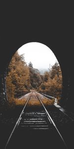 Nature,Autumn,Tunnel,Railway