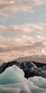 Naturaleza,Birds,Hielo,Las Rocas,Rocas,Témpanos De Hielo,Montañas