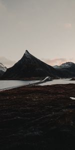 Montañas,Vado,Noruega,Cruce,Lofoten,Naturaleza,Puente