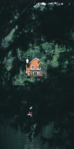 Nature,Bush,Building,Lake,Forest,House