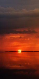 Nature,Clouds,Horizon,Sail,Lonely,Sunset,Sea,Alone