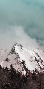 Naturaleza,Nubes,Nieve,Montaña,Arriba,Niebla,Cubierto De Nieve,Nevado,Vértice