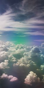 Nature,Clouds,Shine,Sky,Light,Iridescent,Porous,Rainbow