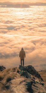 Naturaleza,Arriba,Intimidad,Humano,Persona,Nubes,Vértice,Reclusión,Nueva Zelanda,Soledad