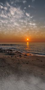 Nature,Coast,Sunset,Glare,Beach