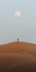 Nature,Desert,Silhouette,Sand,Moon