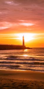 Naturaleza,Puesta Del Sol,Mar,Costa,Faro,Crepúsculo,Oscuridad