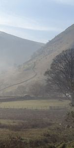 Nature,Fog,Morning,Fencing,Mountains,Enclosure