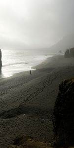 Côte,Brouillard,Nature,Océan,Sombre