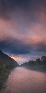 Puesta Del Sol,Niebla,Naturaleza,Ríos