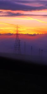 Nature,Fog,Shroud,Sunset,Switzerland